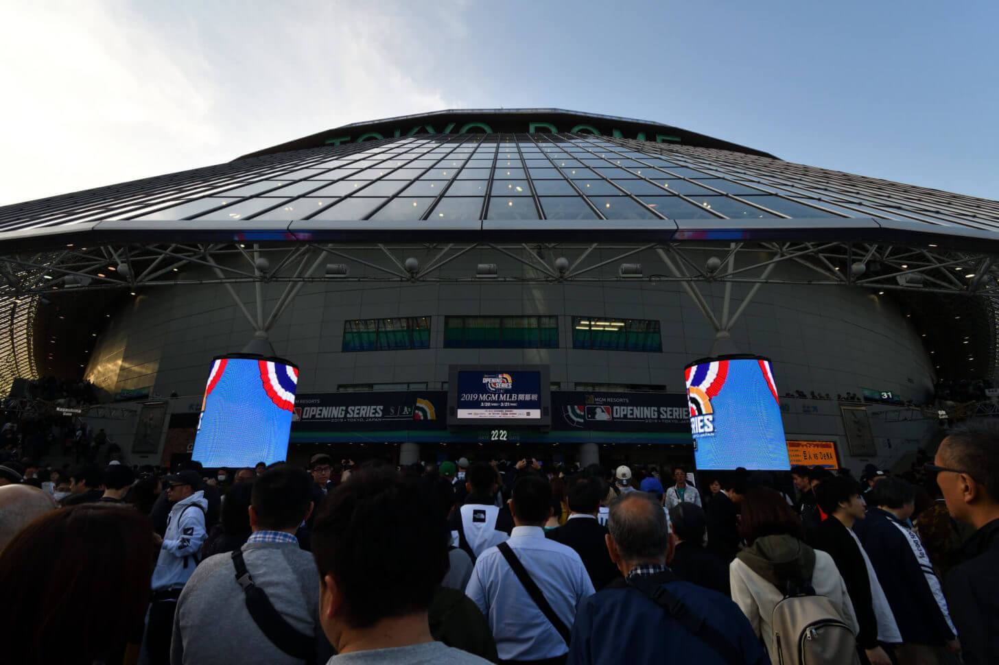 2019MLB開幕戦の東京ドームの風景